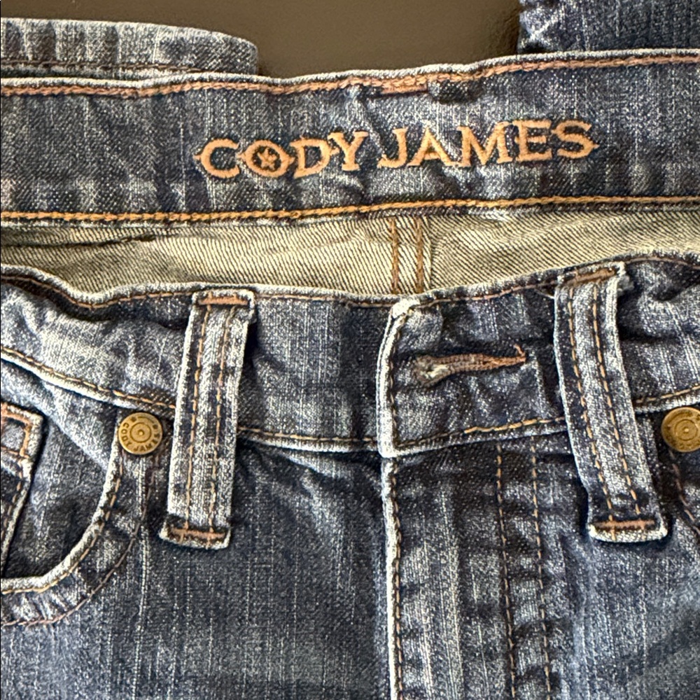 Cody James Blue Denim Jeans Slim Boot Cut - 31W x 34L - Picture 4 of 12